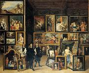    David Teniers La Vista del Archidque Leopoldo Guillermo a su gabinete de pinturas. oil painting on canvas